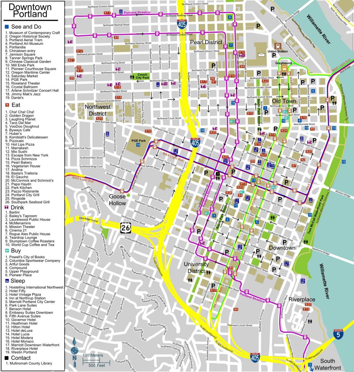 Portland ose street map