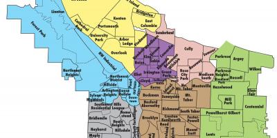 Harta e Portland lagjet e